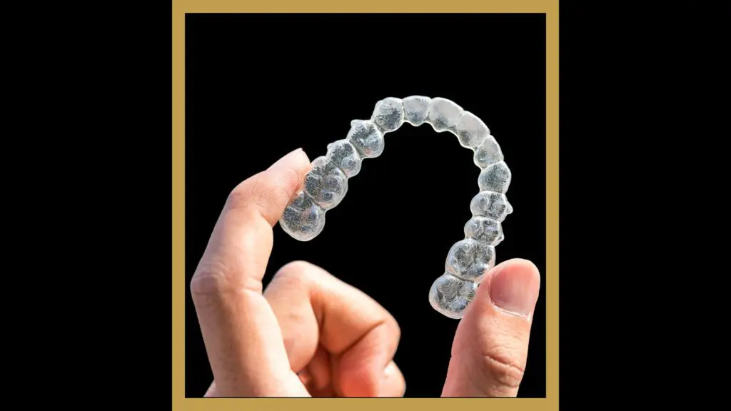 A picture of a Invisalign tray in Michigan. Looking for Invisalign aligners near me? The best Rochester orthodontist, Dr. Daia, has you covered.