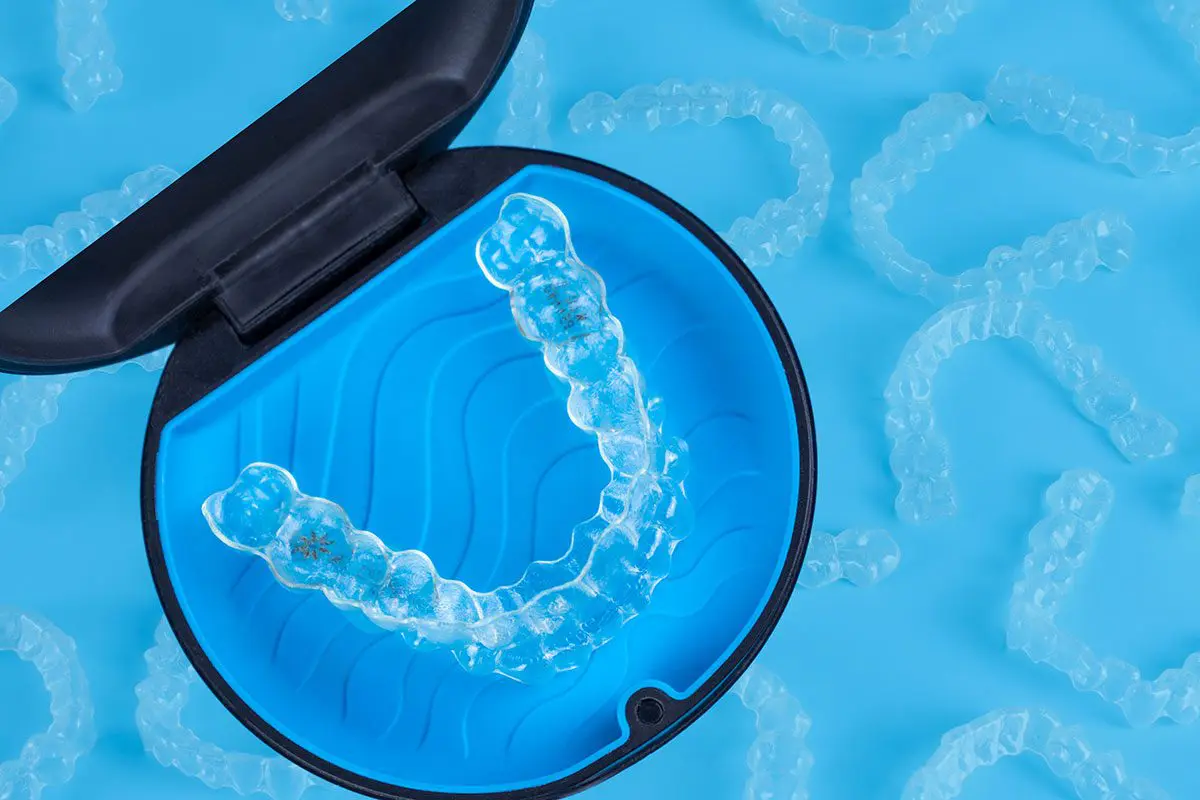 Picture of Invisalign aligners and if they correct orthodontic concerns.